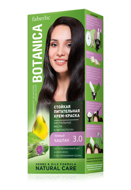 Стойкая питательная крем-краска для волос Botanica